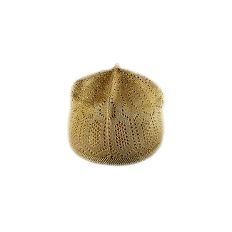 Brown crocheted cap / one size