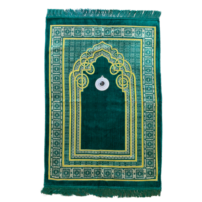 Prayer Rug - Seccade With Compass In Green