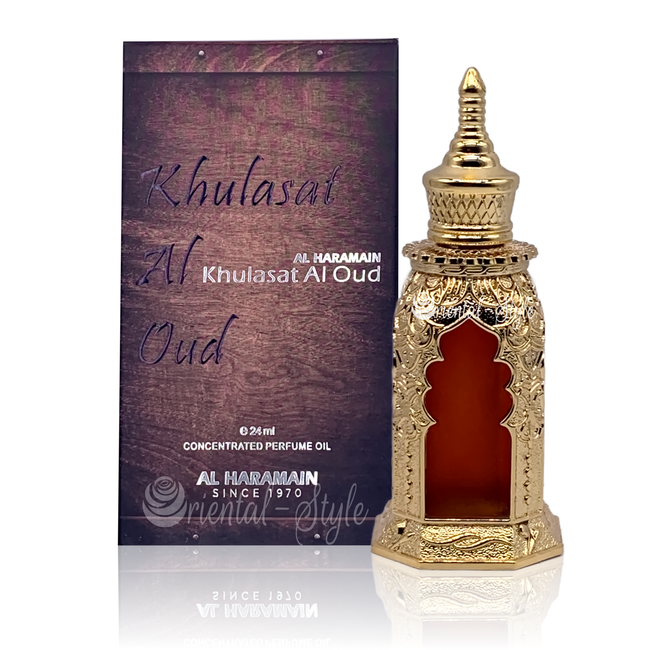 Perfume oil Khulasat Al Oud by Al Haramain 24ml Attar Perfume