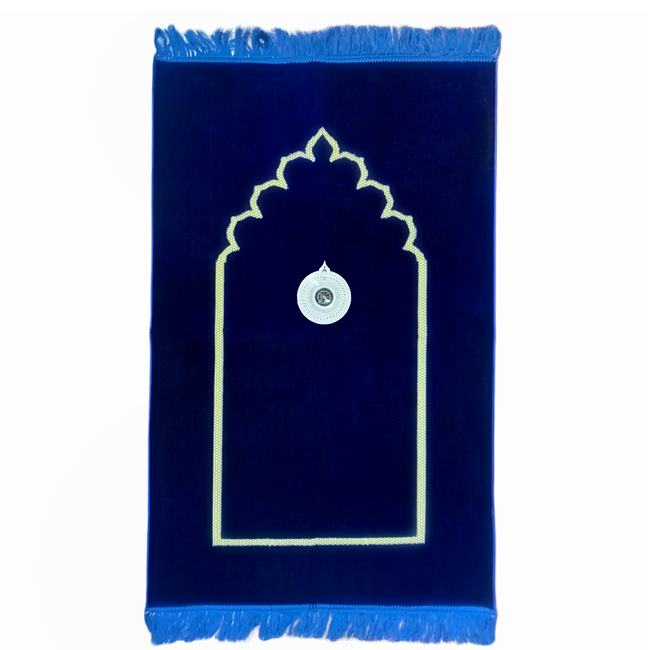 Prayer rug - Seccade With Compass In Dark Blue