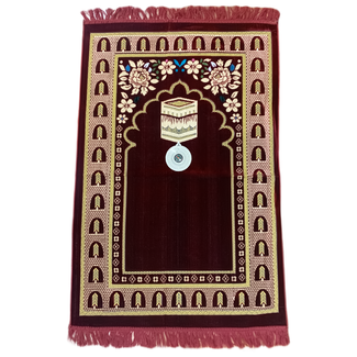 Prayer Mat with Compass - Red