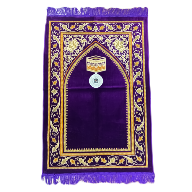 Gebetsteppich - Seccade in Violett mit Kompass