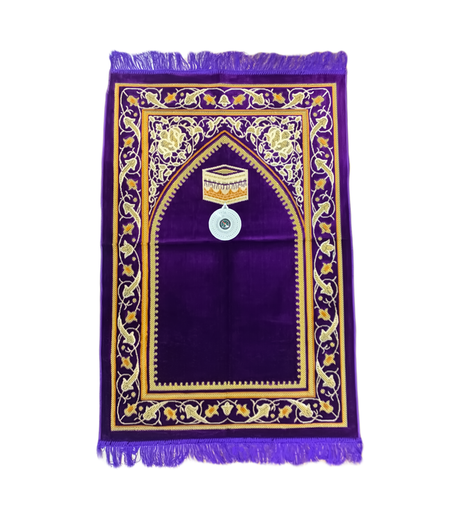 Gebetsteppich - Seccade in Violett mit Kompass