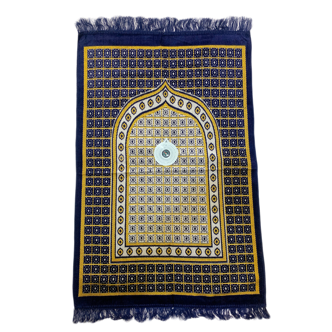 Prayer rug - Seccade With Compass In Dark Blue