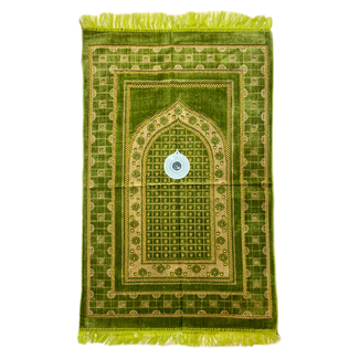 Prayer Mat with Compass - Green