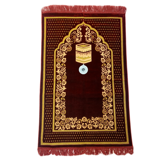 Prayer Mat with Compass - Red