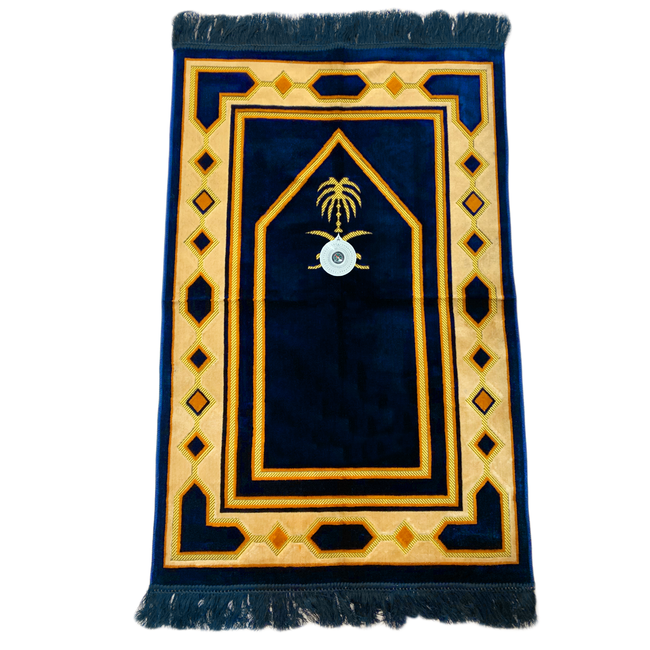 Prayer rug - Seccade With Compass In Dark Blue