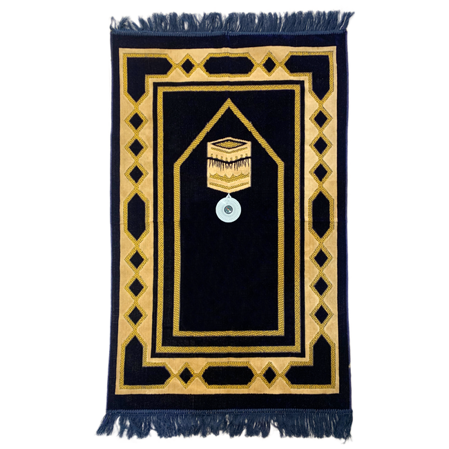 Prayer rug - Seccade With Compass In Dark Blue