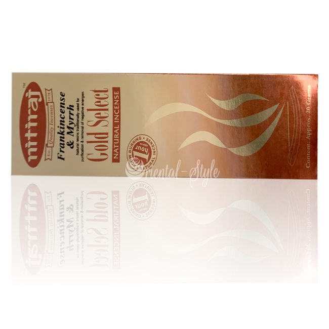 Premium Incense Sticks Nitiraj Gold Select Frankincense & Myrrh (20g)