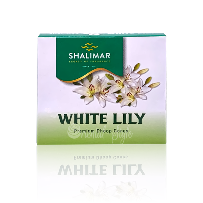 Incense Dhoop Cones White Lily Shalimar (10 piece)