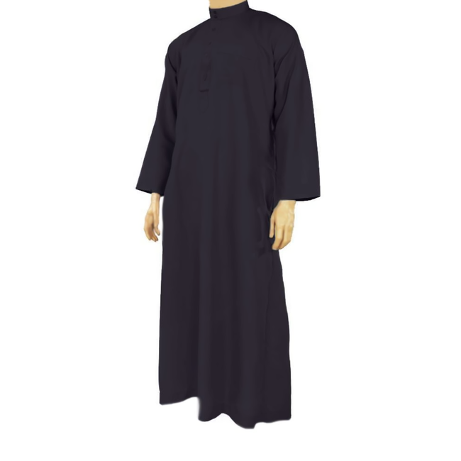 Arabic Galabiya Jubbah Thobe in Black By Al Haramain