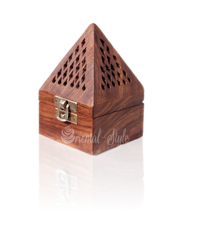 Mubkara - Räuchergefäß Pyramide Holz