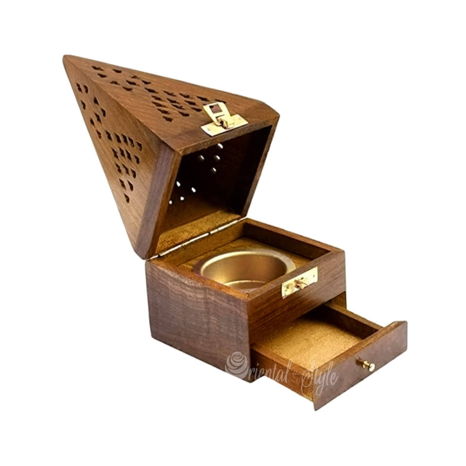 Mubkara Incense Burner For Bakhour Incense Burning Pyramid Shape Maxi