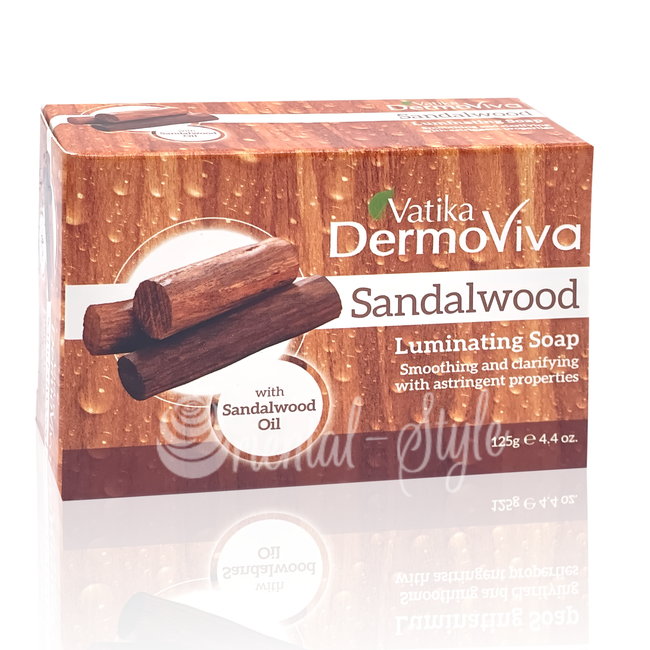 Vatika DermoViva Luminating Soap with Sandalwood Oil (115g)