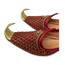 Indian Beak Shoes - Oriental Khussa In Dark Red