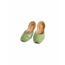 Sequins Ballerina Leather Shoes - Green