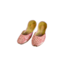 Sequins Ballerina Leather Shoes - Light Pink