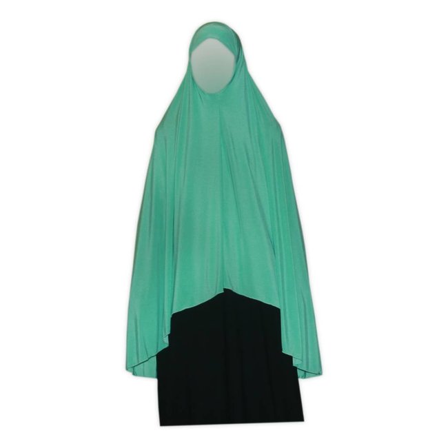 Großer Khimar Hijab in Türkis - Elastisches Kopftuch