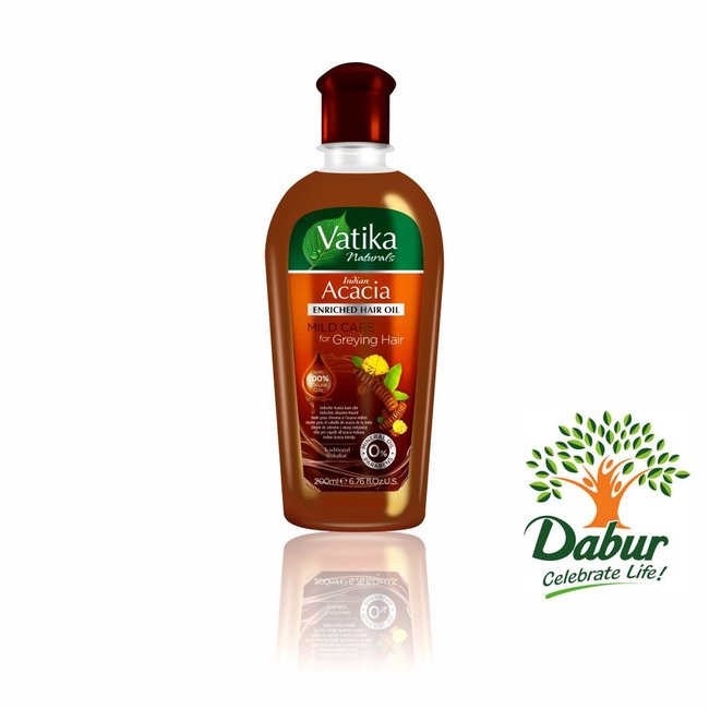 Dabur Indian Acacia (Shikakai) Enriched Hair Oil 200ml For Greying Hair