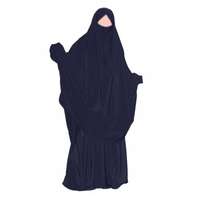 Khimar Set with skirt Dark Blue