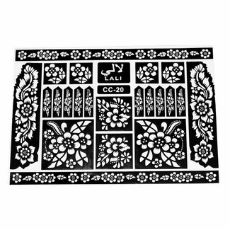 Self-adhesive henna stencils - Maxiset (38cm x 27cm)