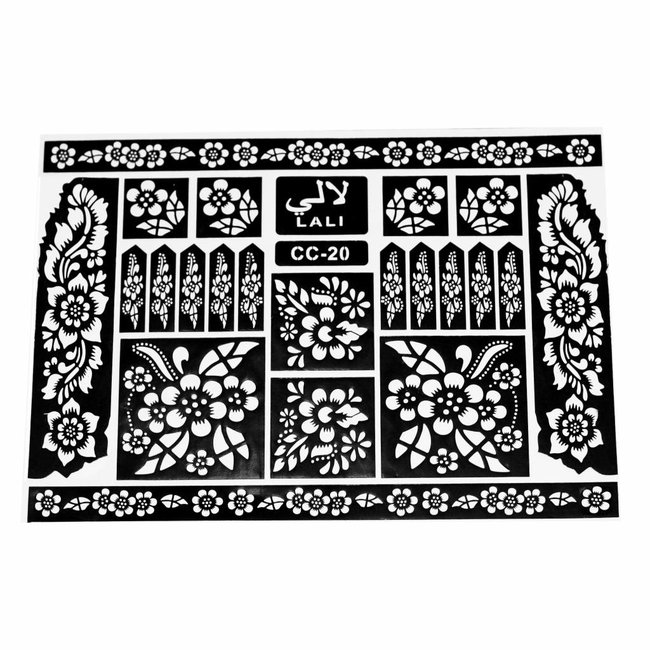 Self-Adhesive Henna Stencils For Tattoos Maxiset (38cm x 27cm)