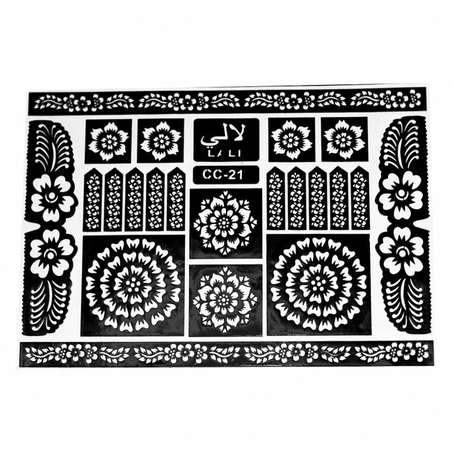 Self-Adhesive Henna Stencils For Tattoos Maxiset (38cm x 27cm)