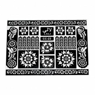 Self-adhesive henna stencils - Maxiset (38cm x 27cm)