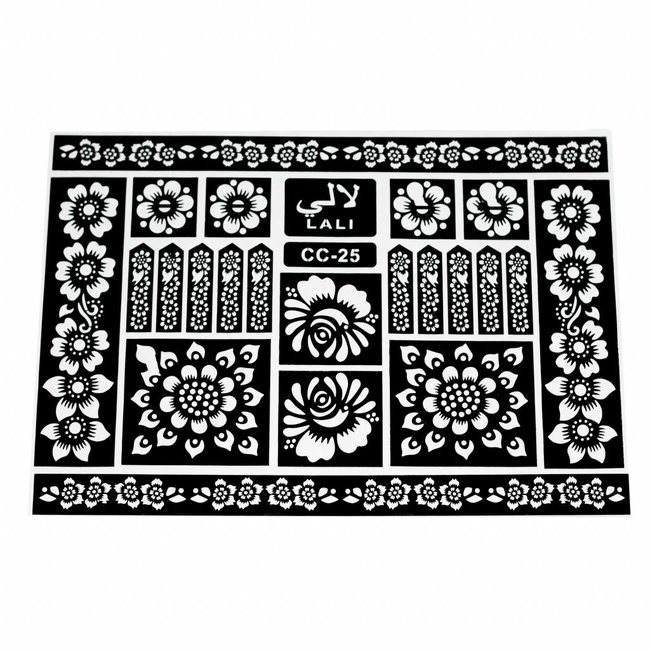 Self-Adhesive Henna Stencils For Tattoos Maxiset (38cm x 27cm)