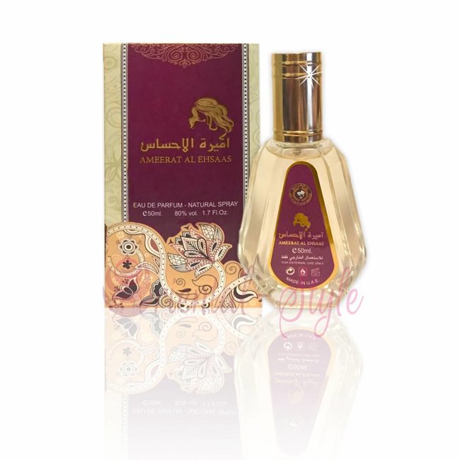 Ameerat Al Ehsaas Eau de Parfum 50ml by Al Rehab Vaporisateur/Spray