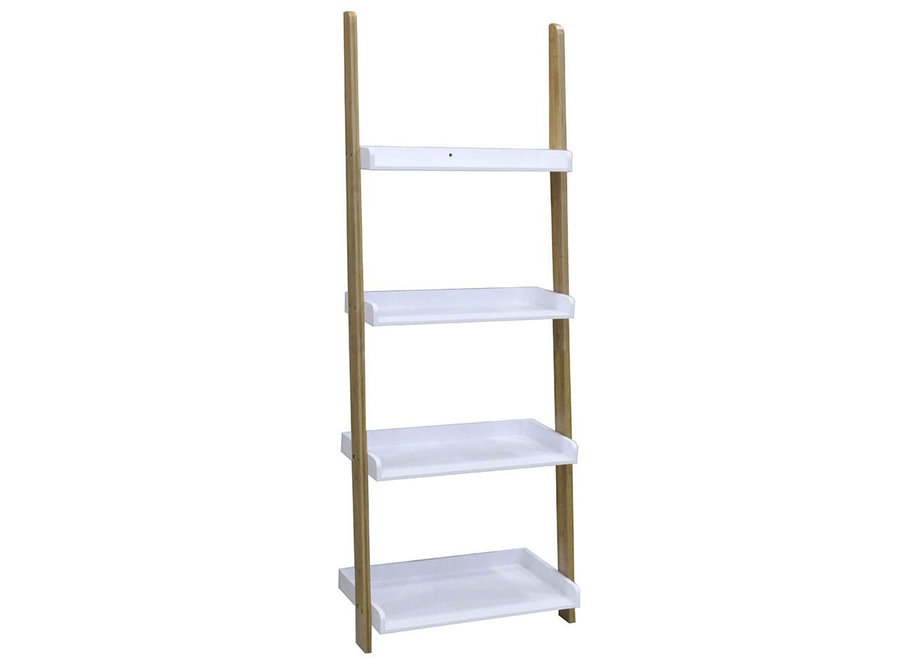Bamboo Ladder 4-laags wit/bamboe 11163 Casame