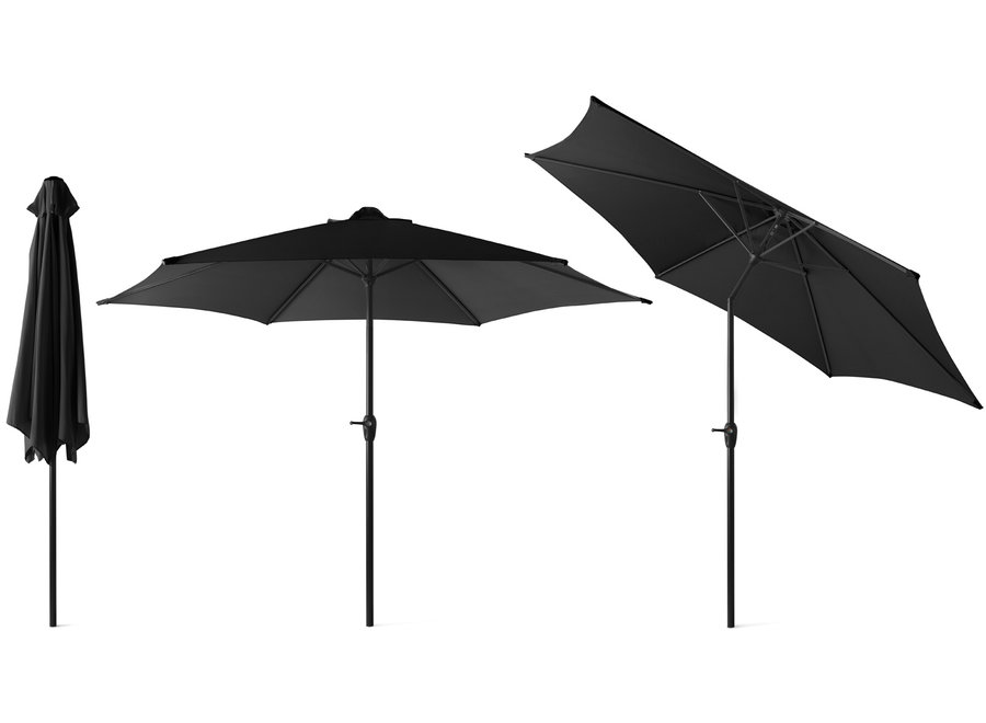 XL Parasol - 300 cm - zwart (excl. voet) 909 Outdoor