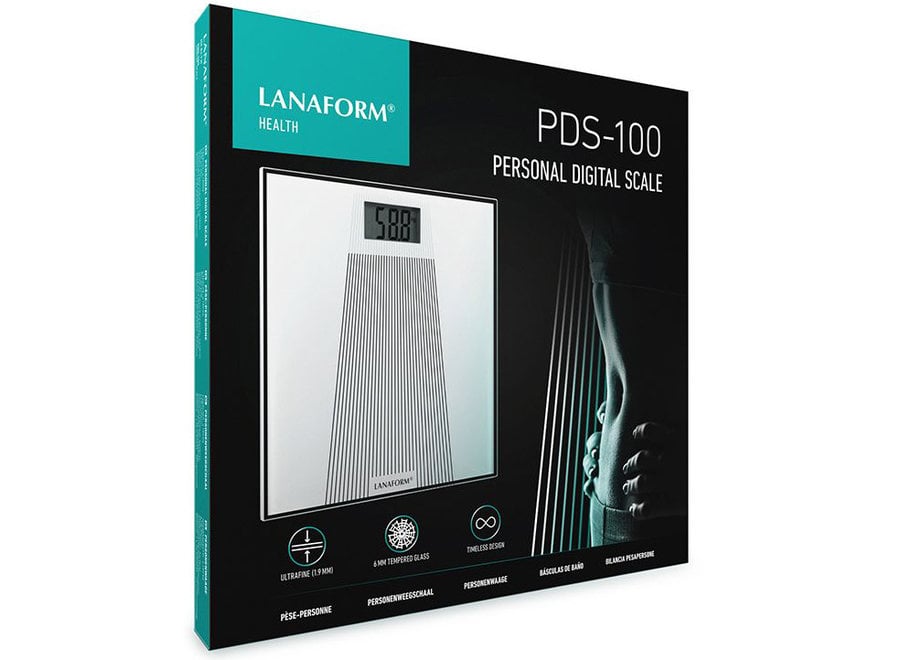 PDS-100 Elektronische Personenweegschaal - wit Lanaform