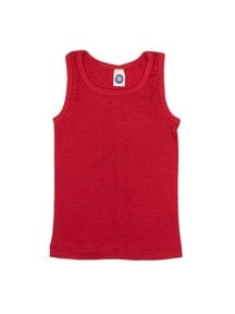 Cosilana Kids Sleeveless Vest Wool/Silk - Red