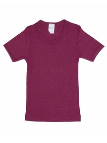 Hocosa kids short sleeve wool/silk - Burgundy