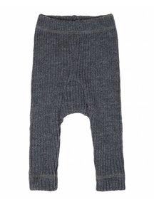 Joha Heavy Rib Pants wool - Dark  grey melange