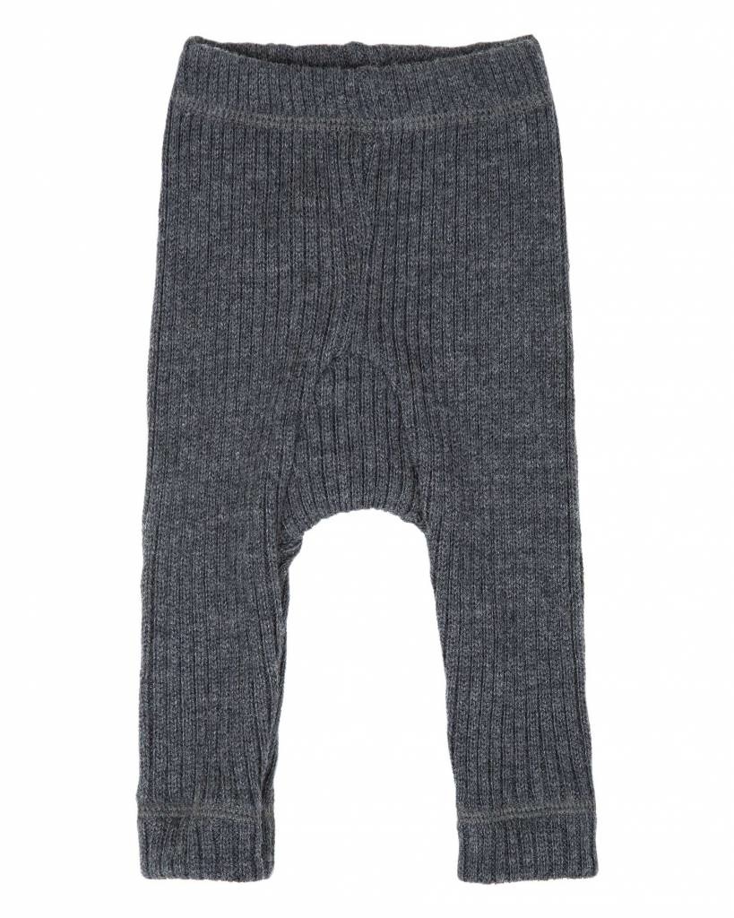 Heavy Rib Pants wool - Dark grey melange