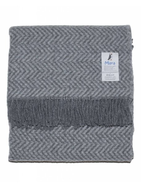 Mara Woolen Blanket 100 x 140 cm - Grey