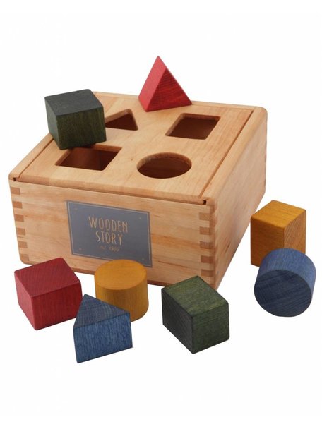 Wooden Story Rainbow Shape Sorter Box