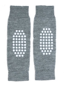 Hirsch Natur Leg Warmers for Kids Anti-Slip - Grey