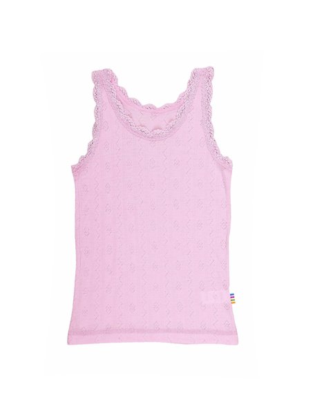 Joha Undershirt girls wool/silk ajour - Rose