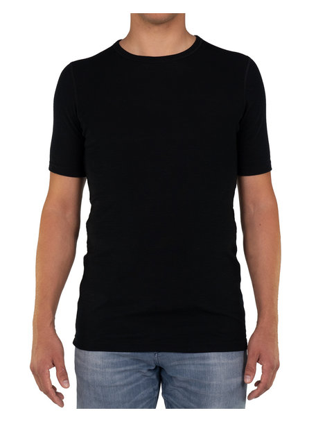 Joha T-shirt men merino wool - Black