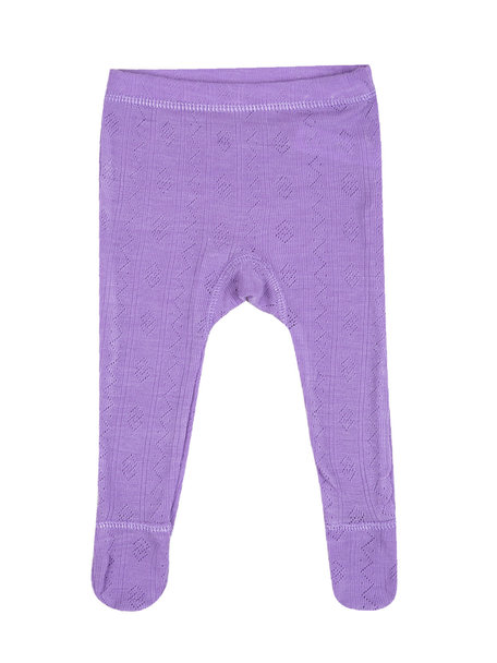 Joha Wool/silk baby legging ajour - Lilac