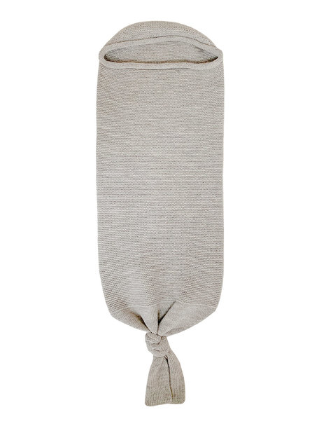 Hvid Baby cocoon merino wool - grey melange