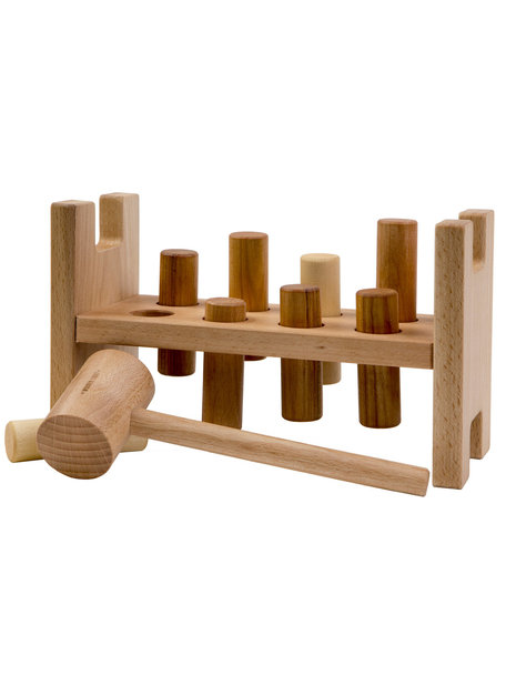 Wooden Story Pound-a-peg - natural