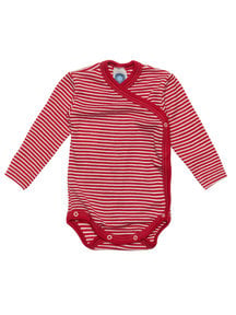 Cosilana Baby Wrap Body Striped Wool/Silk - Red