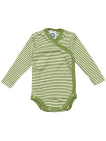 Cosilana Baby Wrap Body Striped Wool/Silk - Green