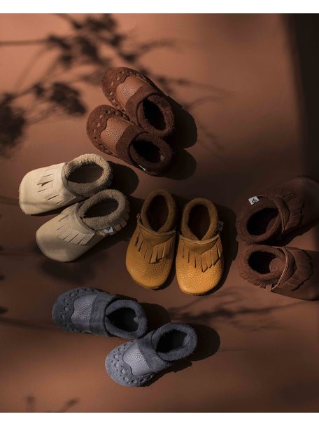 Pantolinos Baby Booties Leather - Brown