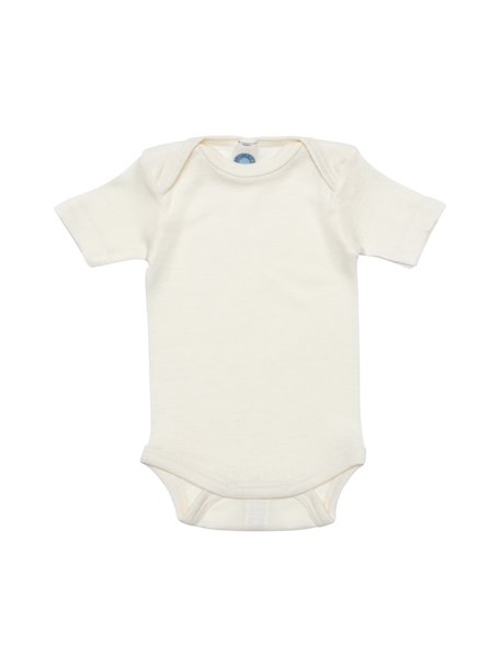 Cosilana Short Sleeve Baby Body Wool/Silk - Natural