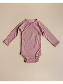 Unaduna Wrap around body pointelle wool/silk - cameo rose